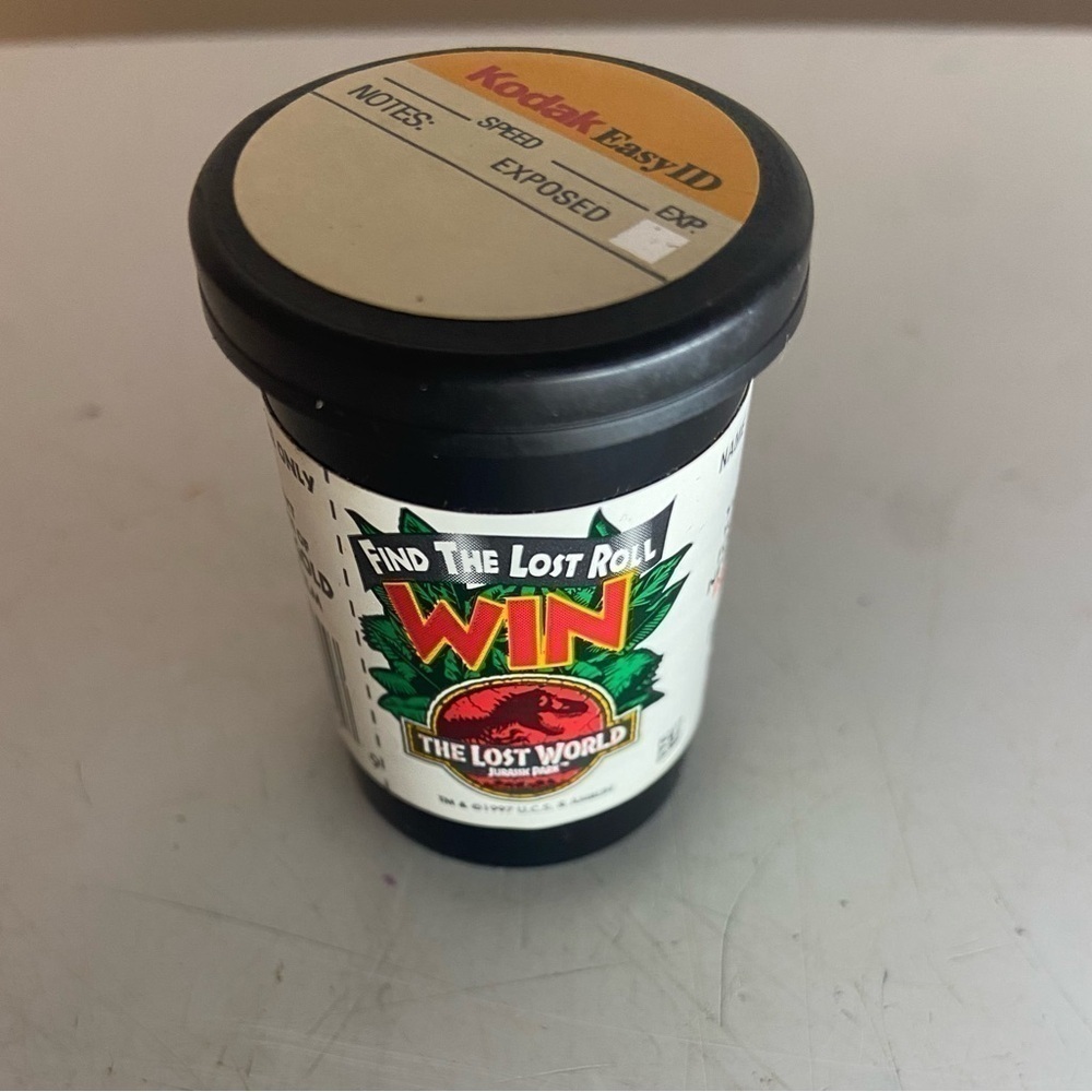 Kodak Find The Lost Roll 35 MM Film Canister The Jurassic World Play To Win